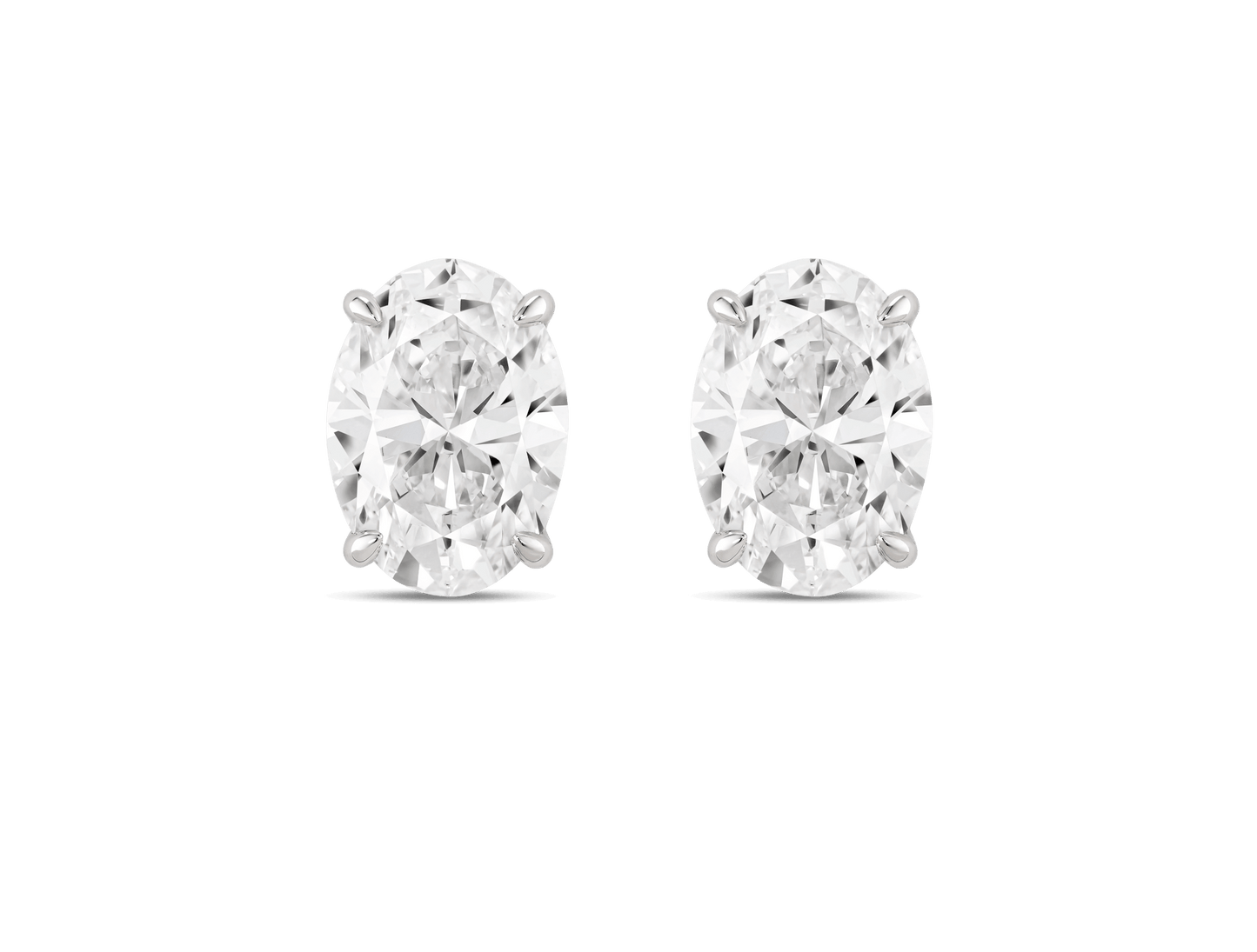 Lab-Grown Diamond 2ct. tw. Oval Cut Studs | White