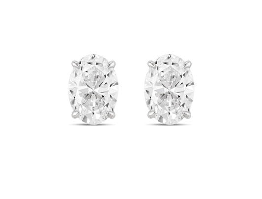 Lab-Grown Diamond 2ct. tw. Oval Cut Studs | White