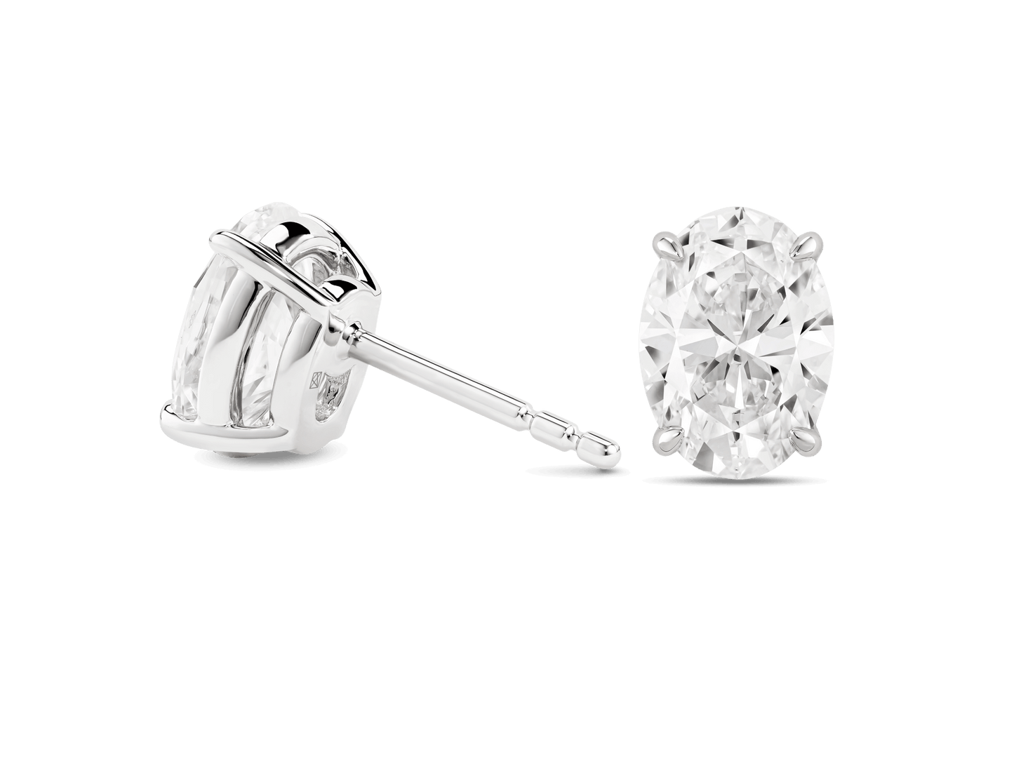 Lab-Grown Diamond 2ct. tw. Oval Cut Studs | White