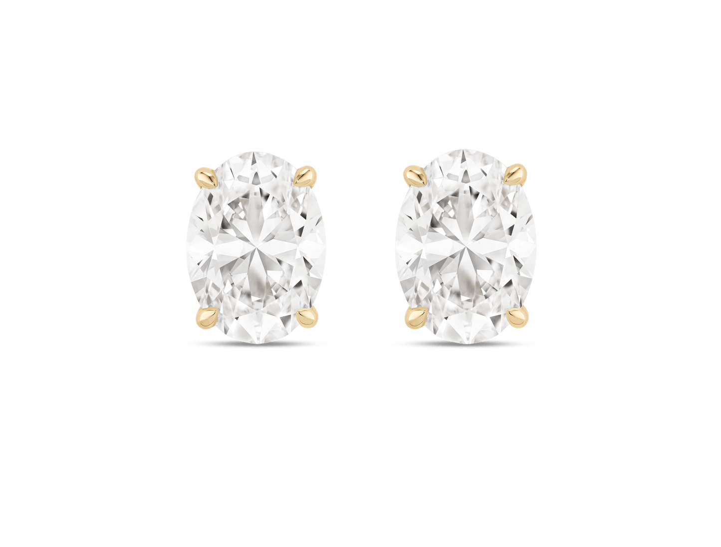 Lab-Grown Diamond 2ct. tw. Oval Cut Studs | White