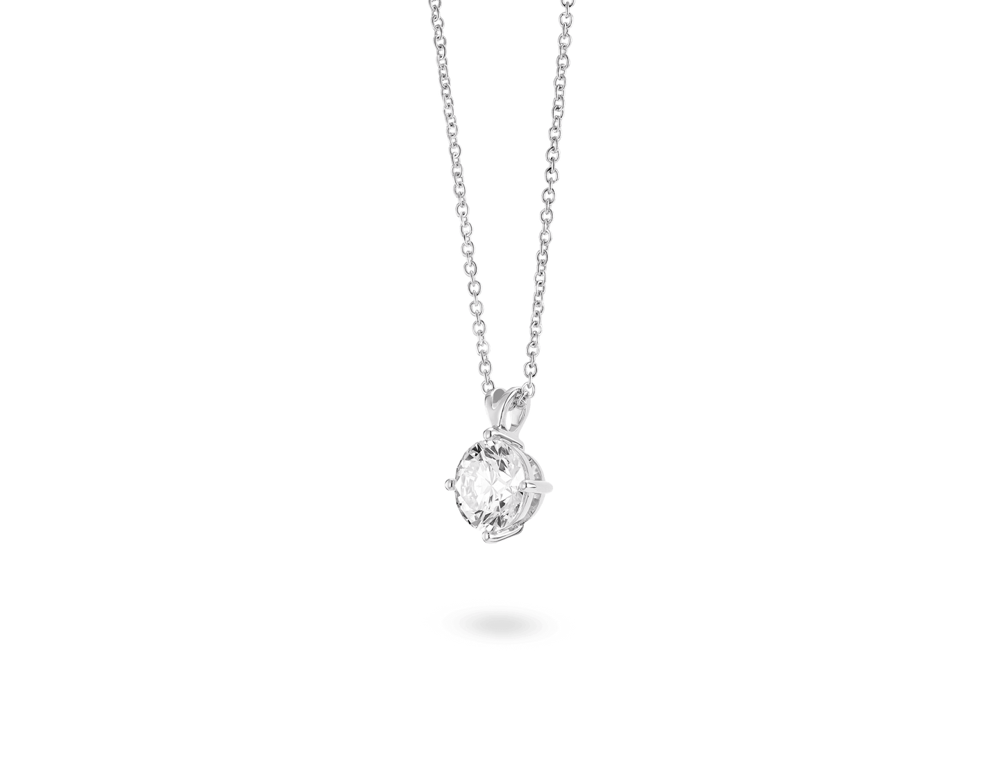 Lab-Grown Diamond 1ct. Round Brilliant Solitaire Pendant | White