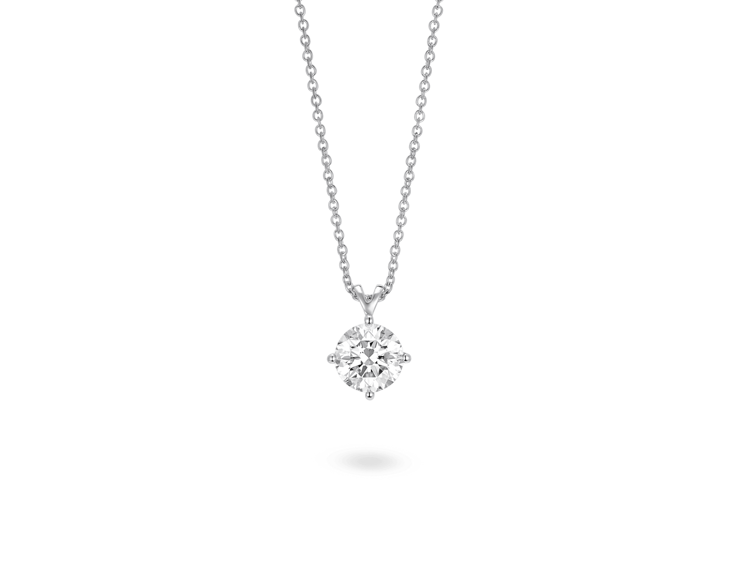 Lab-Grown Diamond 1ct. Round Brilliant Solitaire Pendant | White