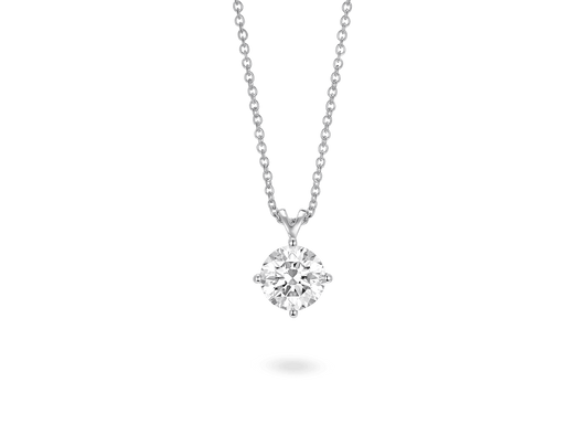 Lab-Grown Diamond 2ct. Round Brilliant Solitaire Pendant | White