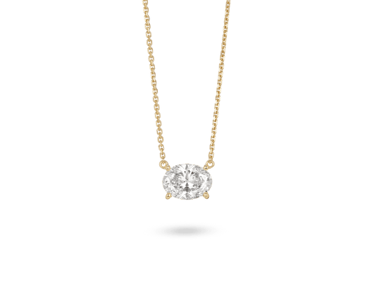 Lab-Grown Diamond 1ct. Oval Cut Pendant | White