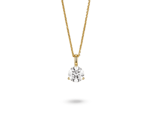 Lab-Grown Diamond 1ct. Round Brilliant Solitaire Bale Pendant | White