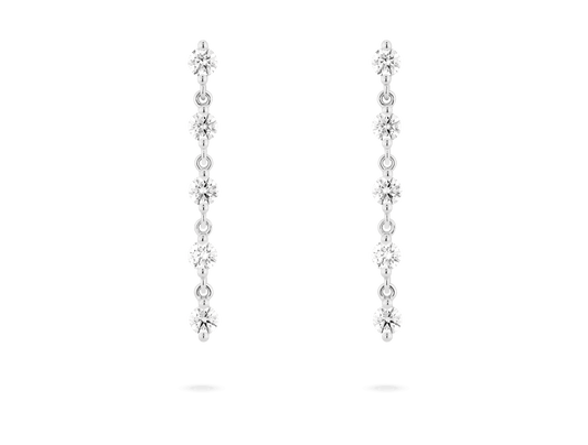 Lab-Grown Diamond 1½ct. tw. Round Brilliant Line Drop Earrings | White