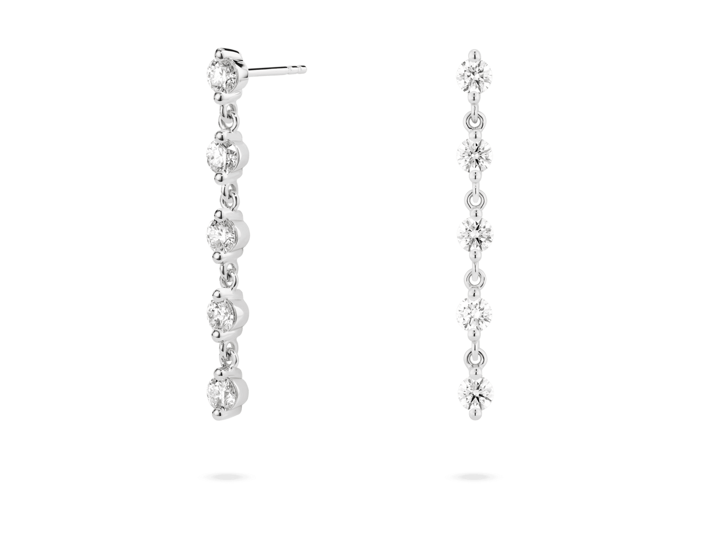 Lab-Grown Diamond 1½ct. tw. Round Brilliant Line Drop Earrings | White