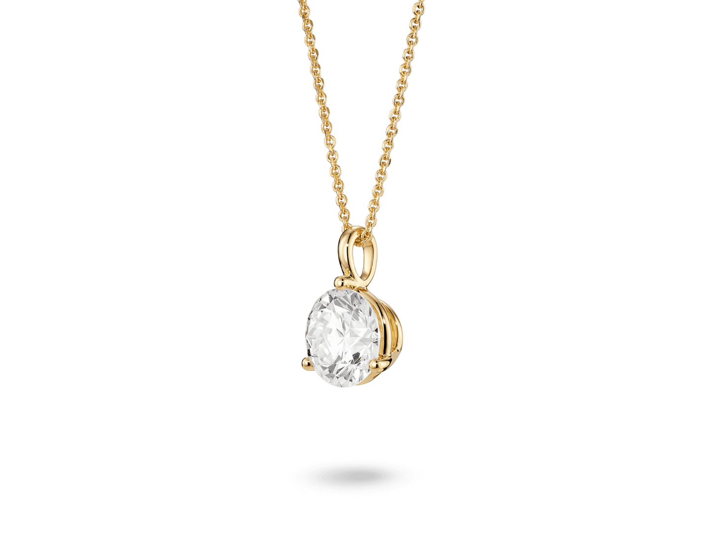 Lab-Grown Diamond 2ct. Round Brilliant Solitaire Bale Pendant | White