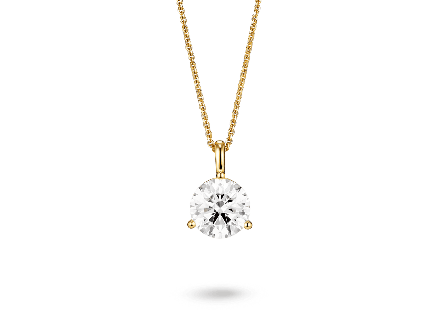 Lab-Grown Diamond 2ct. Round Brilliant Solitaire Bale Pendant | White