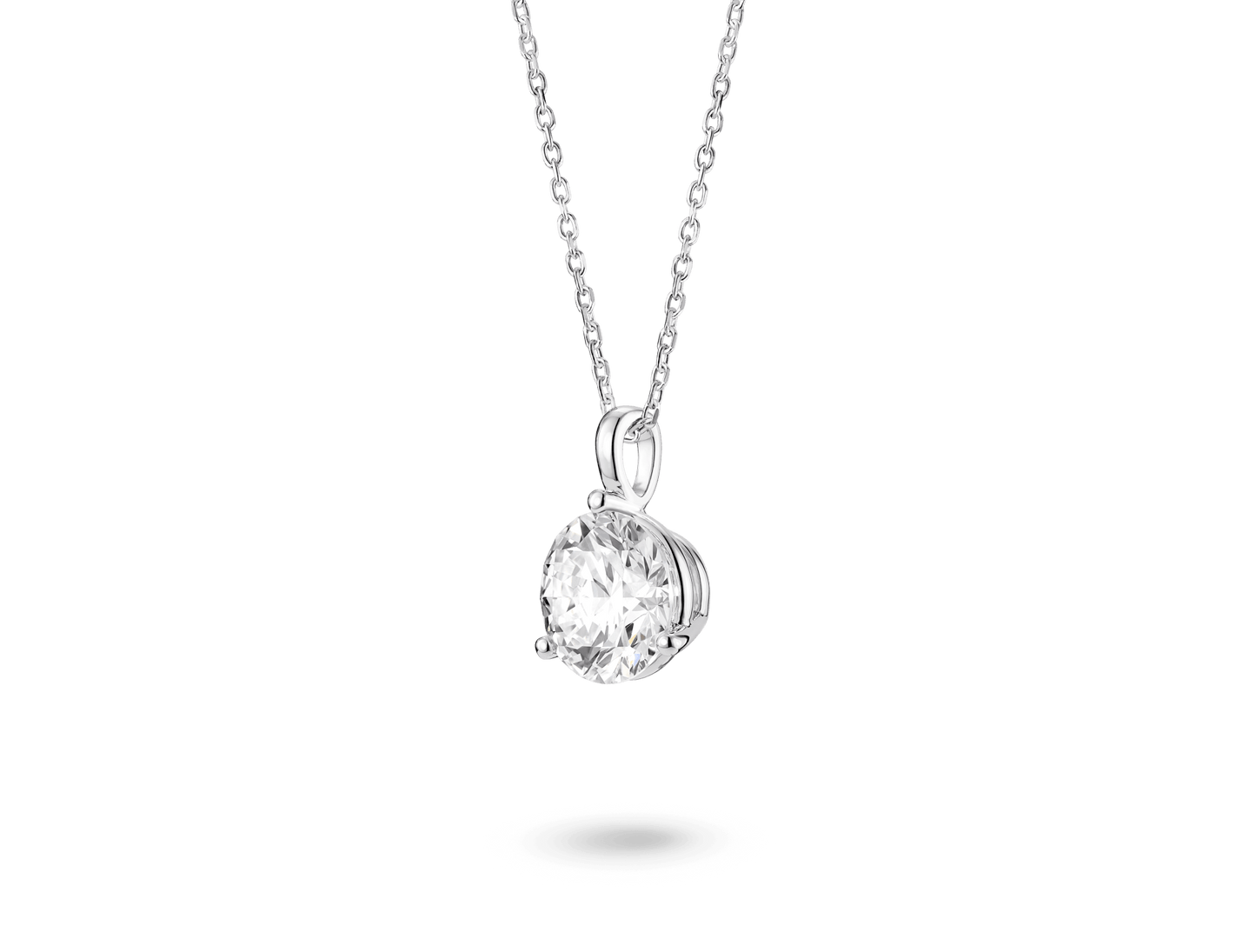 Lab-Grown Diamond 2ct. Round Brilliant Solitaire Bale Pendant | White