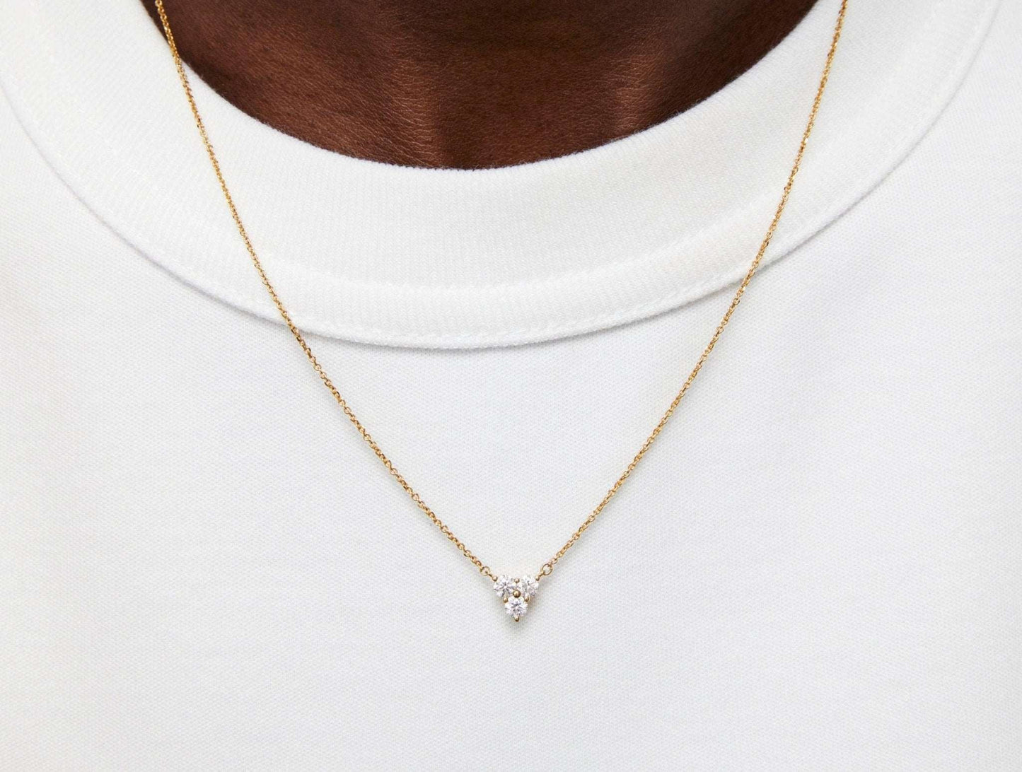 Lab-Grown Diamond ³⁄₁₀ct. tw. Mini Trio Round Brilliant Pendant | White