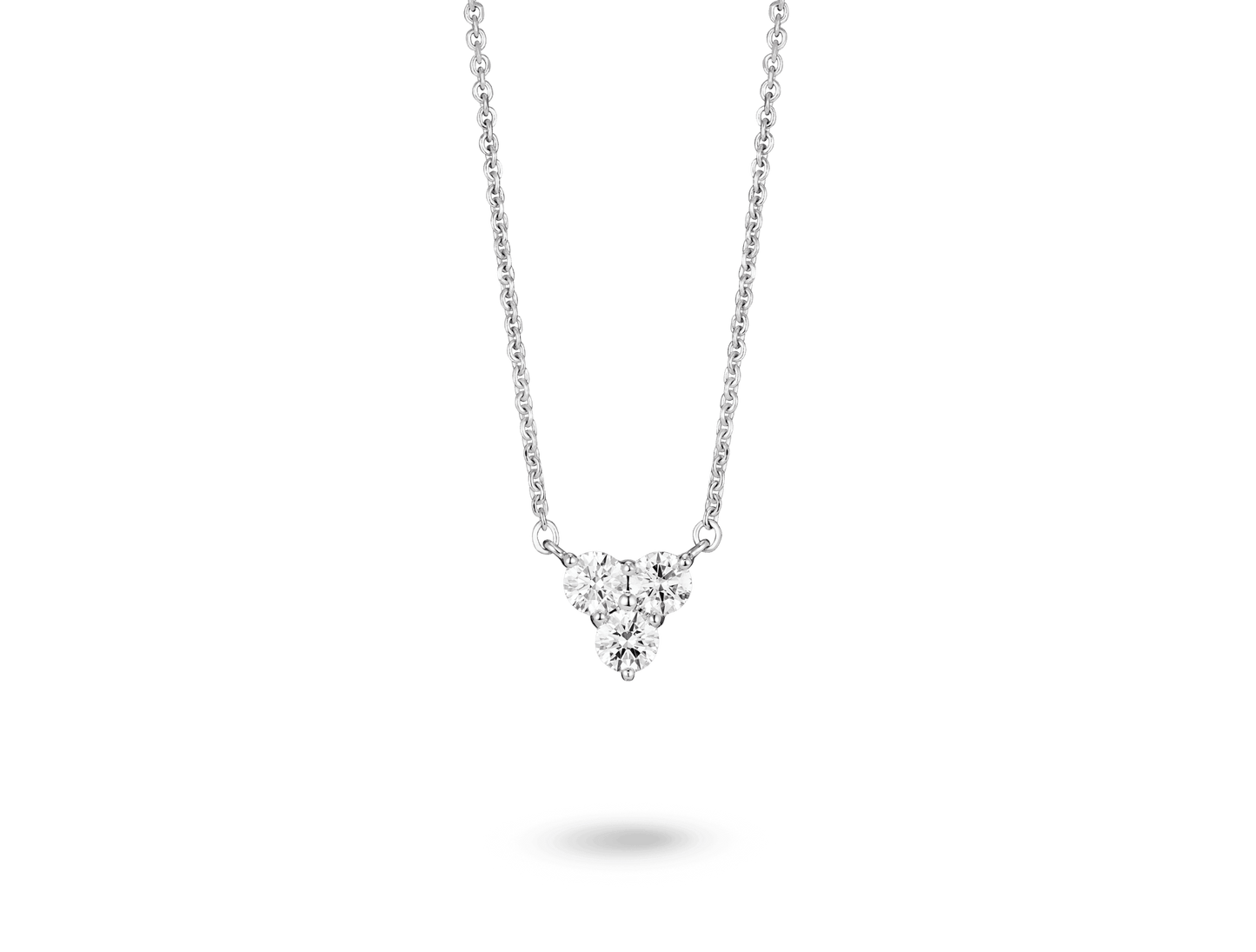 Lab-Grown Diamond ³⁄₁₀ct. tw. Mini Trio Round Brilliant Pendant | White