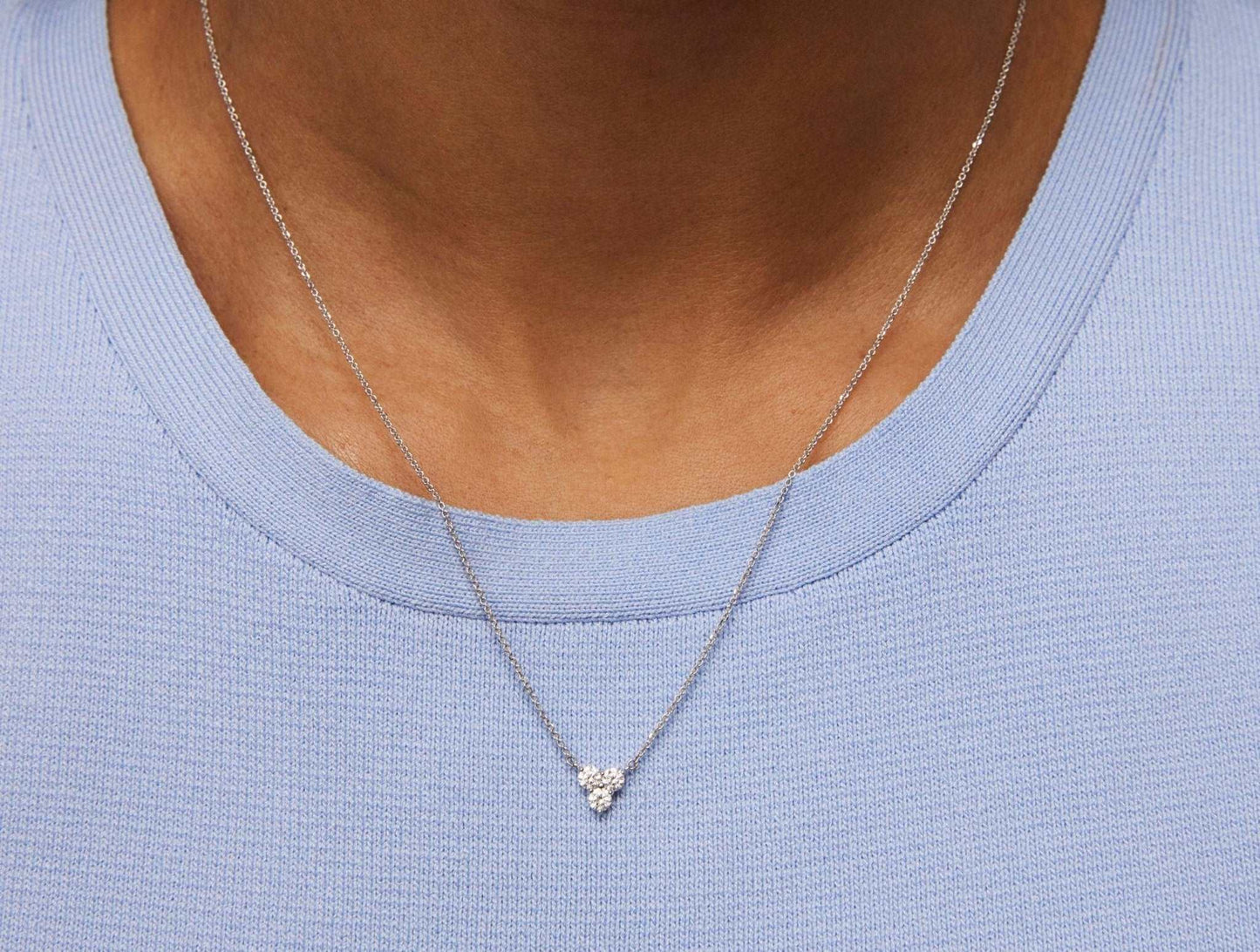 Lab-Grown Diamond ³⁄₁₀ct. tw. Mini Trio Round Brilliant Pendant | White