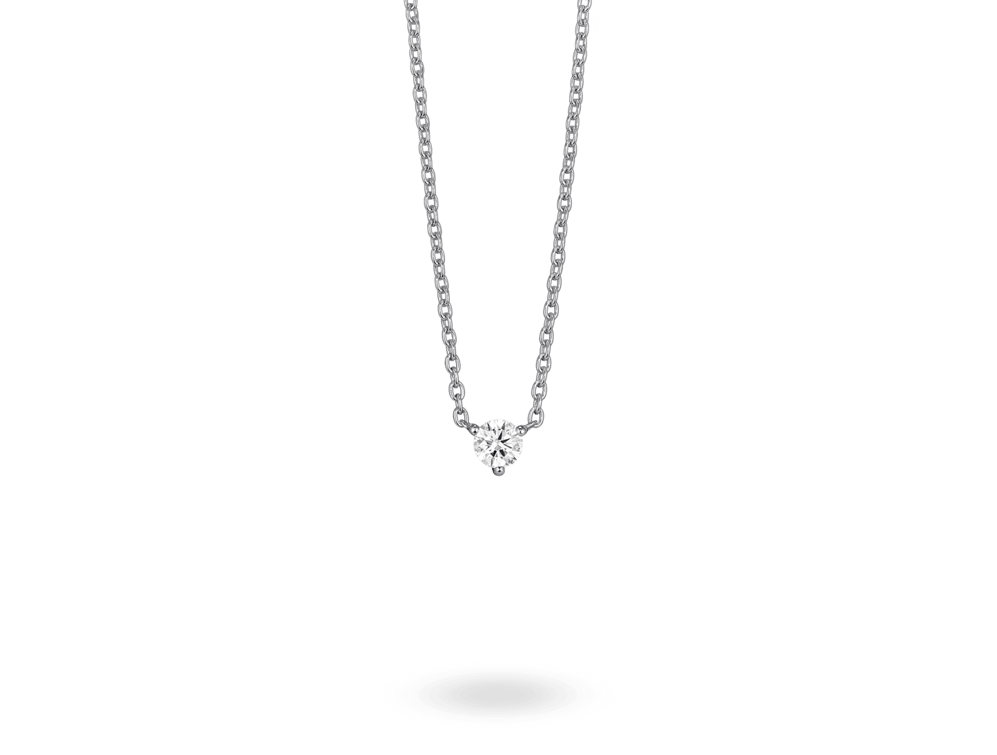 Lab-Grown Diamond ¼ct. Mini Round Brilliant Solitaire 10k Gold Pendant | White