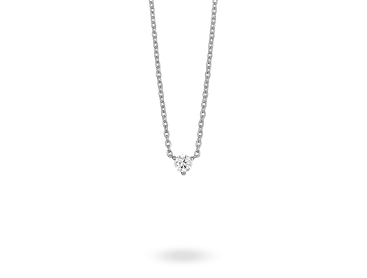 Lab-Grown Diamond ¼ct. Mini Round Brilliant Solitaire 10k Gold Pendant | White