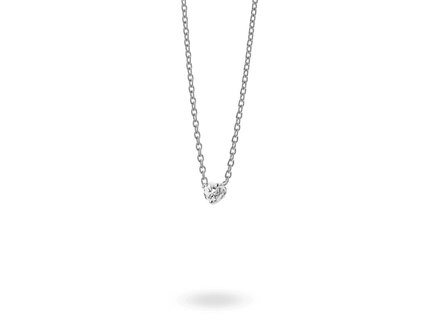 Lab-Grown Diamond ¼ct. Mini Round Brilliant Solitaire 10k Gold Pendant | White